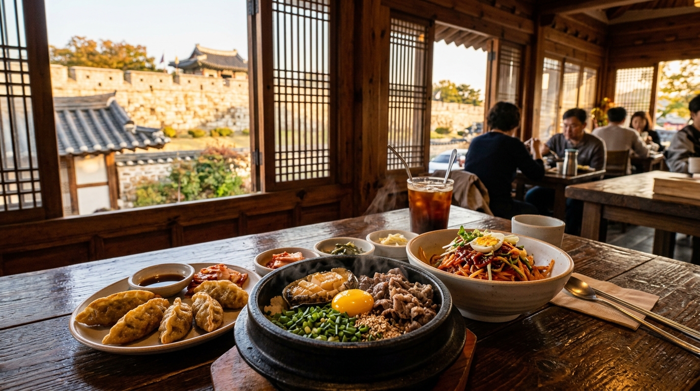 수원 행궁동 행리단길 찐맛집 & 한옥 감성 카페 투어: 프리미엄 솥밥·40년 전통 군만두 쫄면·성곽 루프탑 명당