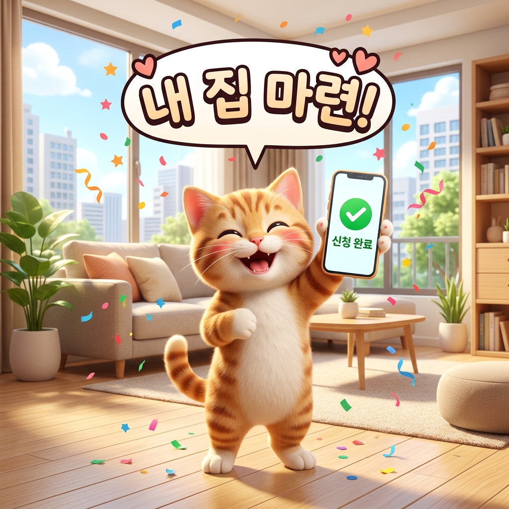 4컷 : 초기 2,500만원으로 내 집 마련 리포트 신청 완료